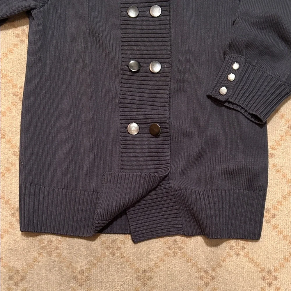 Club Monaco grey/slate Double-Breasted Knit Blazer top size M - Picture 5 of 5